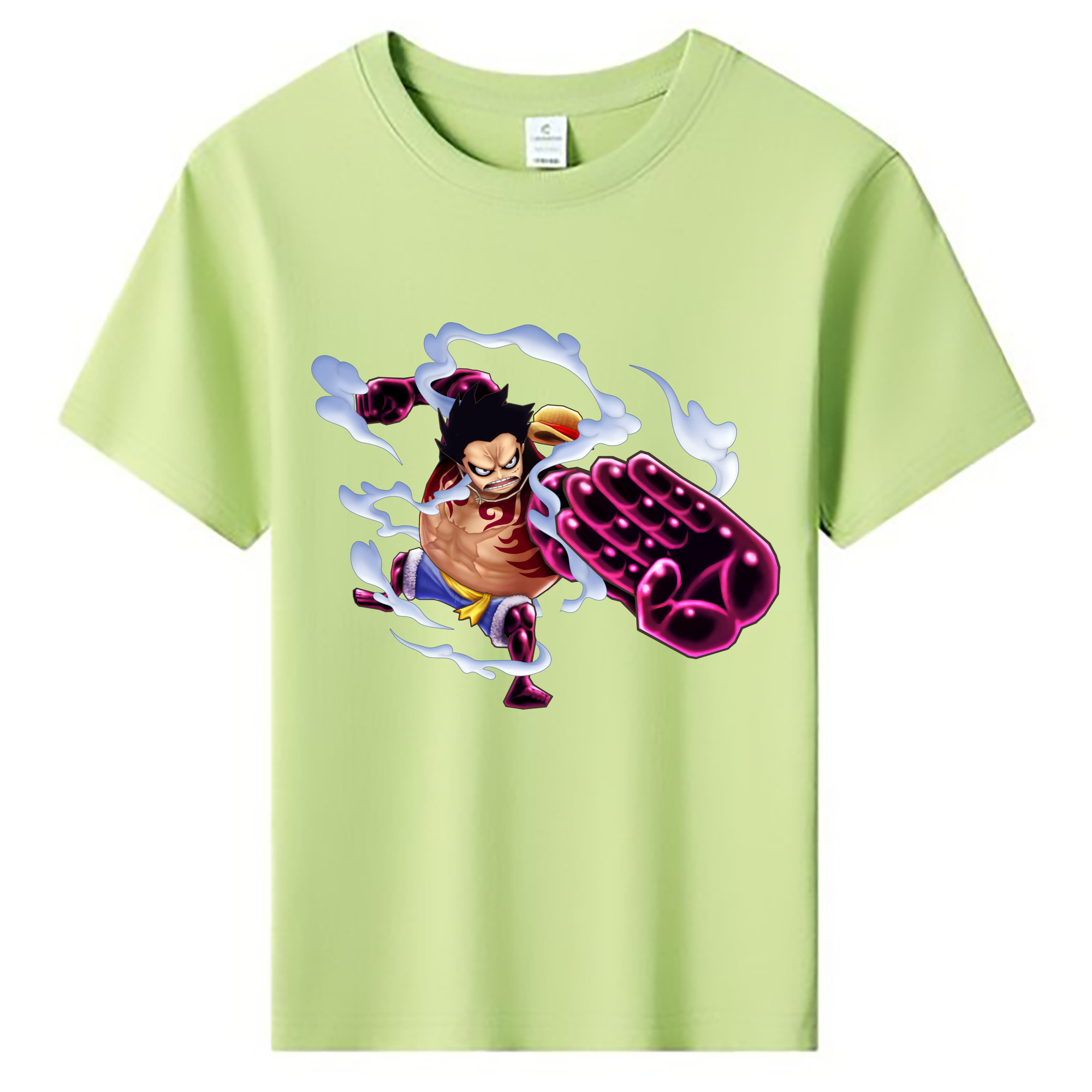 ワンピース モンキー・D・ルフィ ONE PIECE Monkey D. Luffy 綿100％キッズTシャツ（フロントプリント）